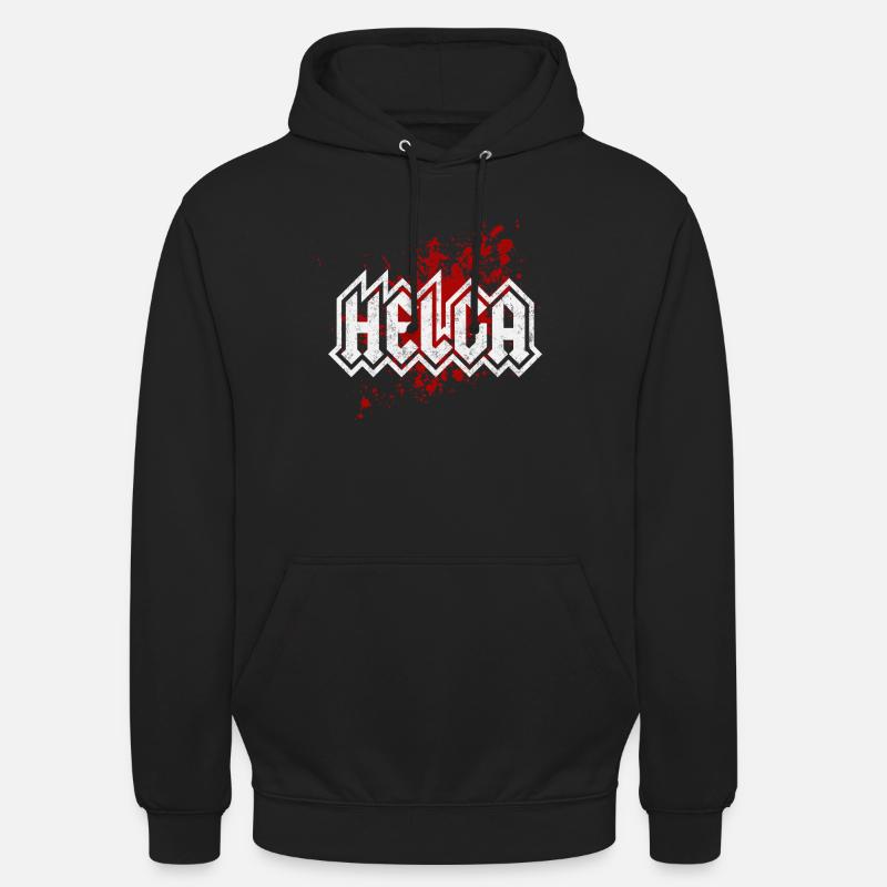 Helga - Sweat-shirt à capuche unisexe - noir