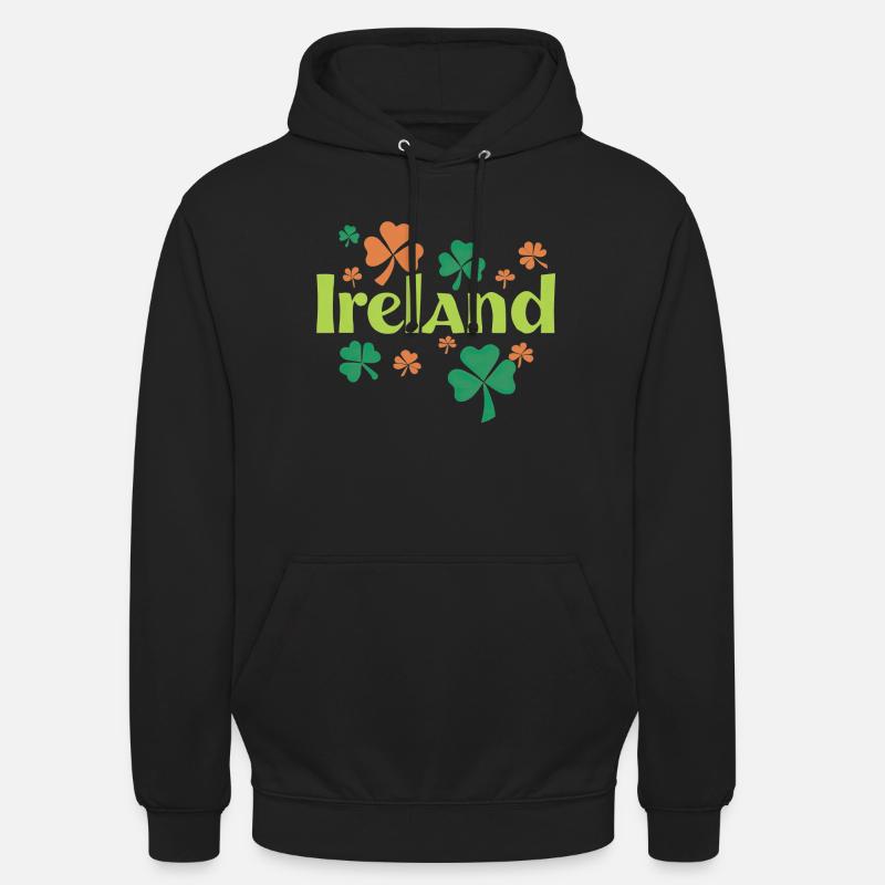 Irlande - Sweat-shirt à capuche unisexe - noir
