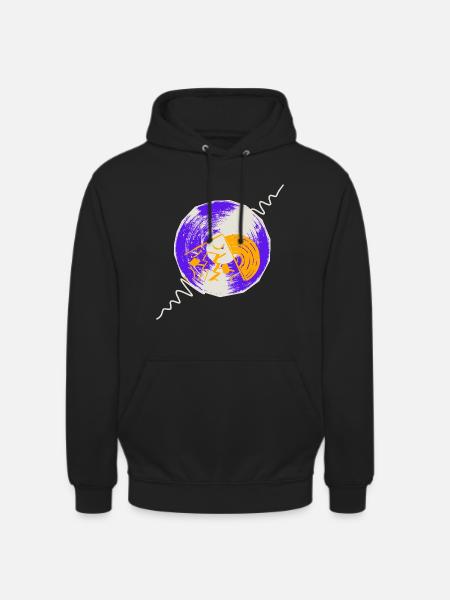 Vinyles - Sweat-shirt à capuche unisexe - noir