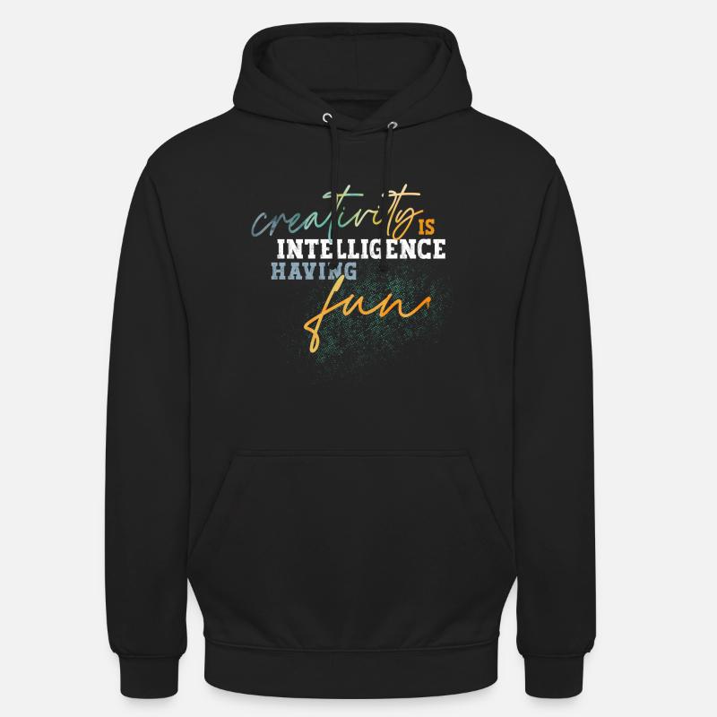 Intelligence créative - Sweat-shirt à capuche unisexe - noir