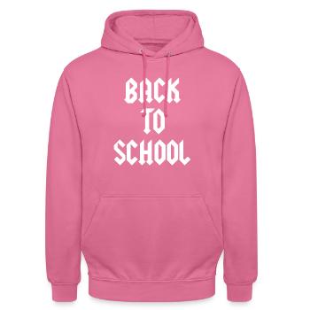 Back To School Schulanfang Schulbeginn - Unisex Hoodie - Pink - Vorne - Alina (178cm) & Michal (187cm)