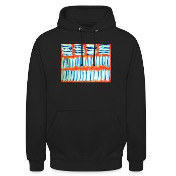 Sabino Lemon ART Teas - Unisex Hoodie - black - Front - Alina (178cm) & Michal (187cm)