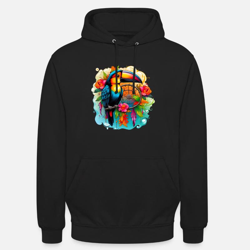 Toucan de rêve - Sweat-shirt à capuche unisexe - noir