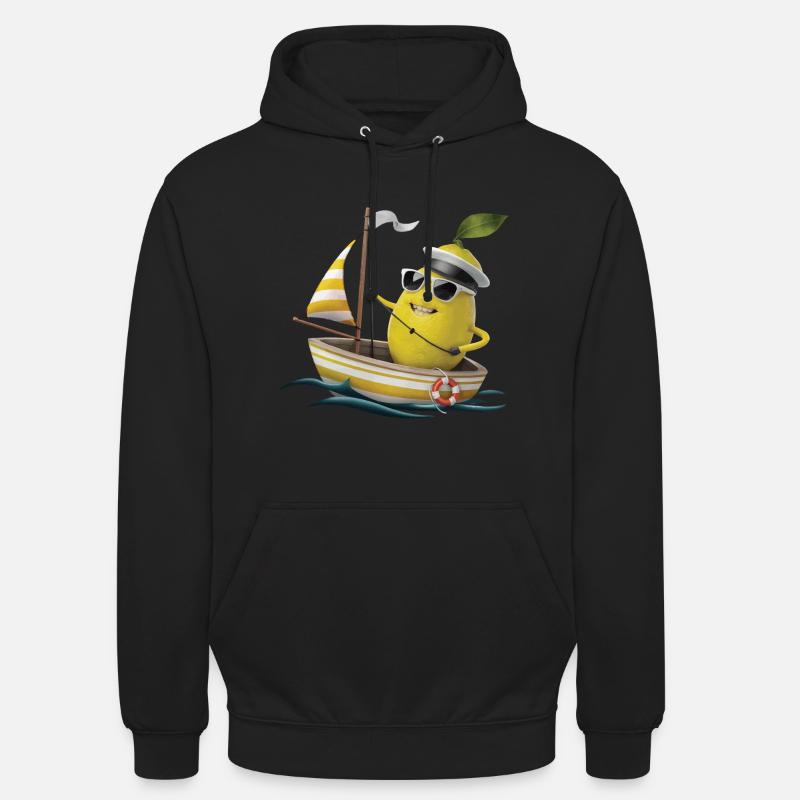 Obst Zitrone Bootfahren Geschenk - Unisex Hoodie - Schwarz