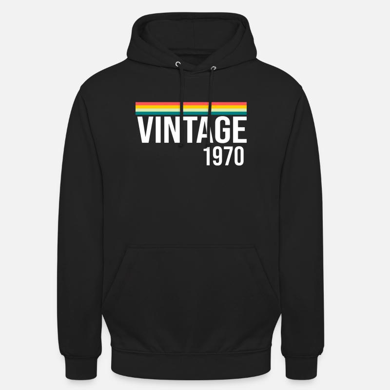 Millésime 1970 - Sweat-shirt à capuche unisexe - noir