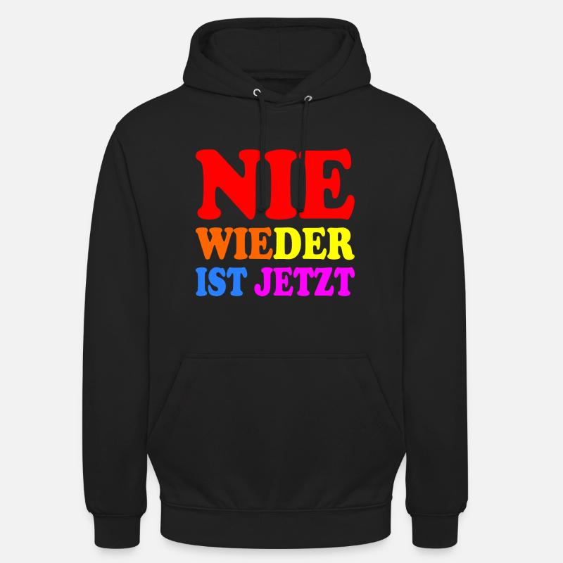 Plus jamais ça n’est maintenant - Sweat-shirt à capuche unisexe - noir