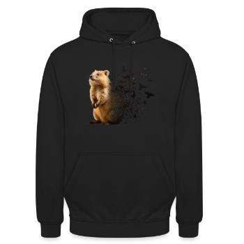 Quokka - Unisex Hoodie - black - Front - Alina (178cm) & Michal (187cm)