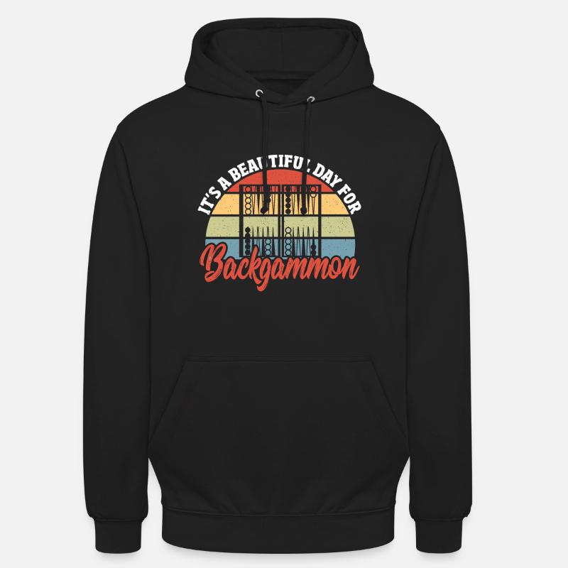 Backgammon - Sweat-shirt à capuche unisexe - noir