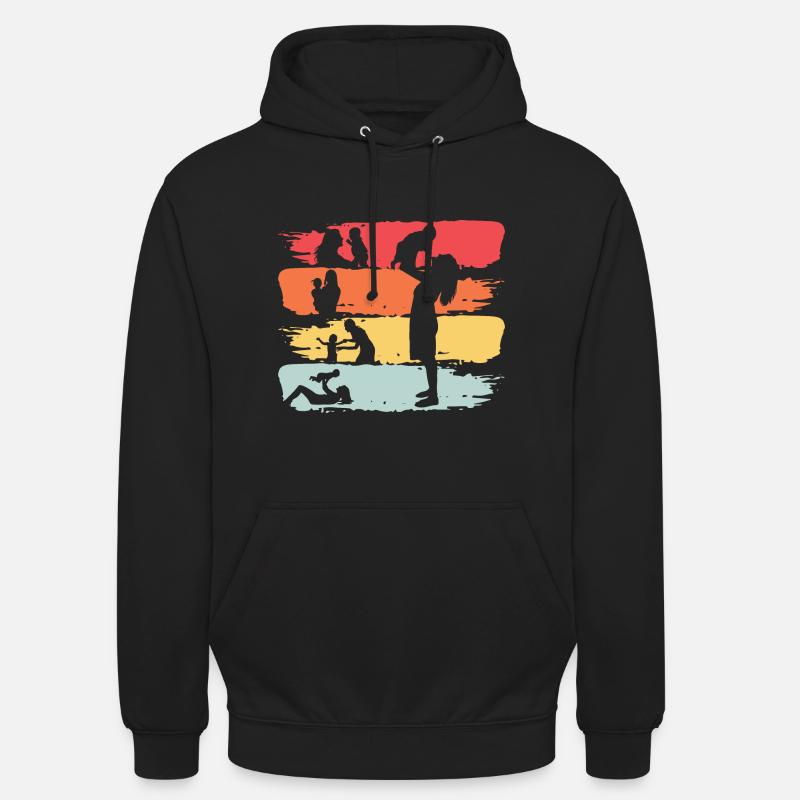 Mama Retro - Sweat-shirt à capuche unisexe - noir