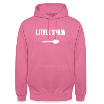 Kleiner Löffel - Unisex Hoodie - Pink - Vorne - Alina (178cm) & Michal (187cm)