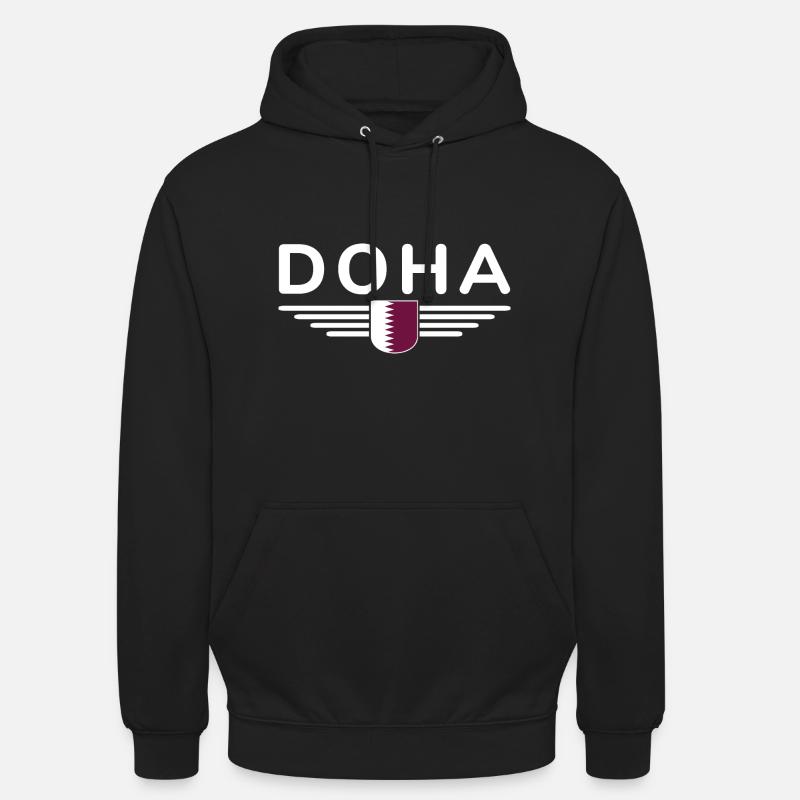 Doha Design – Élégant et unique - Sweat-shirt à capuche unisexe - noir