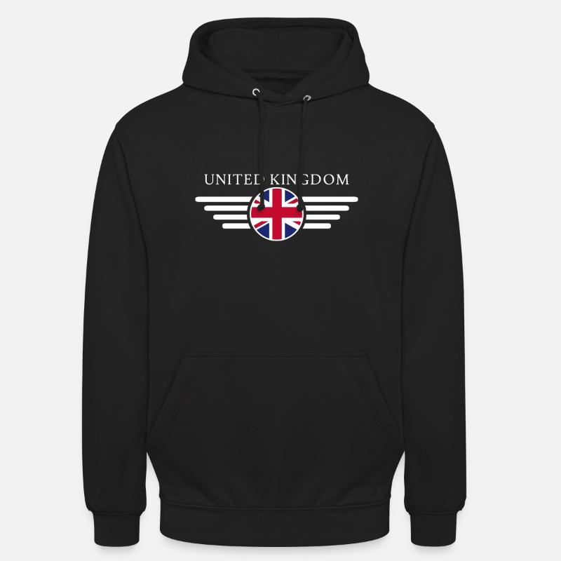 Royaume-Uni T-shirt - Sweat-shirt à capuche unisexe - noir
