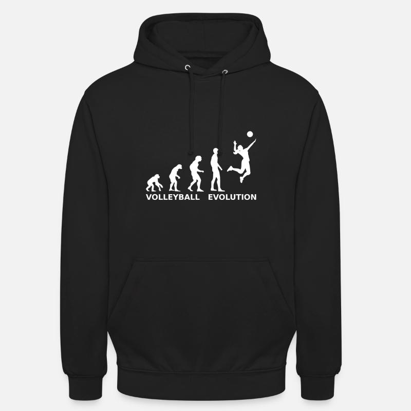 Volley-ball Evolution - Sweat-shirt à capuche unisexe - noir