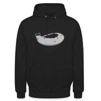 MARBLE RUN - Unisex Hoodie - black - Front - Alina (178cm) & Michal (187cm)