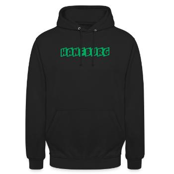 Hanfburg - Unisex Hoodie - black - Front - Alina (178cm) & Michal (187cm)