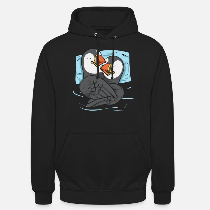 macareux macareux moines oiseaux Lunde - Sweat-shirt à capuche unisexe - noir