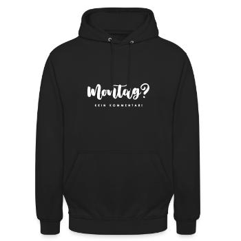 Lundi? - Sweat-shirt à capuche unisexe - noir - Devant - Alina (178cm) & Michal (187cm)