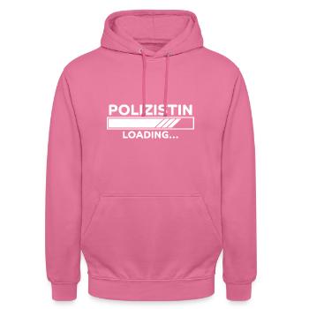 Polizistin Spruch Polizei Witz Polizistin Geschenk - Unisex Hoodie - Pink - Vorne - Alina (178cm) & Michal (187cm)