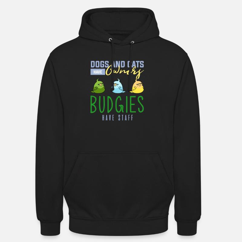 Perruche, perruche, perruche - Sweat-shirt à capuche unisexe - noir