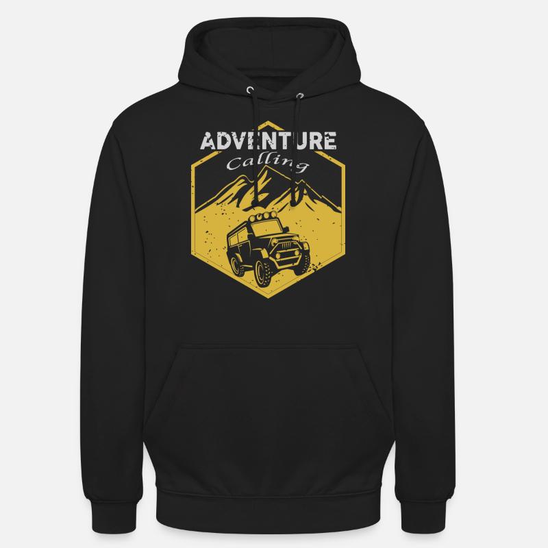 Tout-terrain Aventure Calling, 4x4, 4x4, 4x4 - Sweat-shirt à capuche unisexe - noir