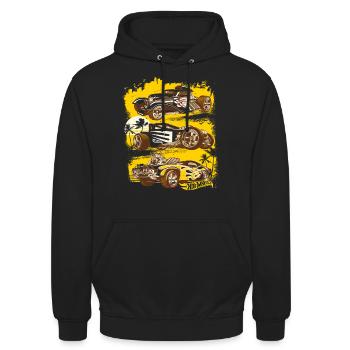Hot Wheels Hot Rod - Unisex Hoodie - Schwarz - Vorne - Alina (178cm) & Michal (187cm)