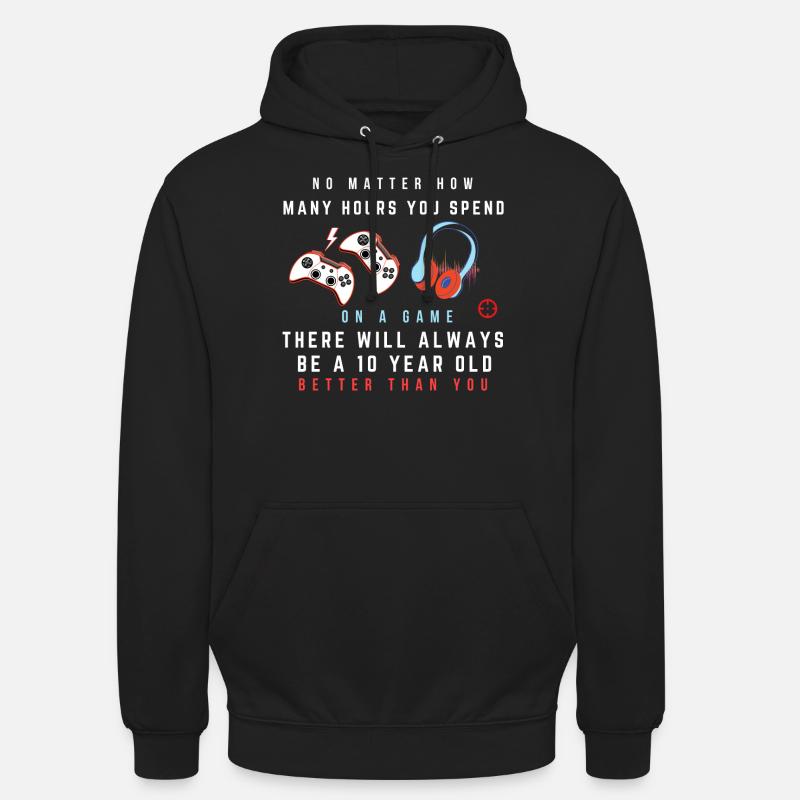 Heures de jeu - Sweat-shirt à capuche unisexe - noir