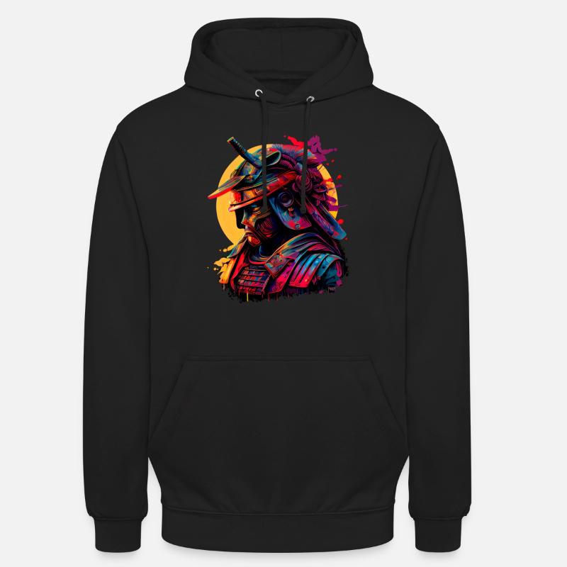 illustration Samurai Warrior Japan - Unisex Hoodie - black