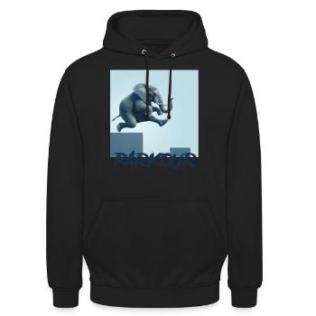 Parkour - Unisex Hoodie - black - Front - Alina (178cm) & Michal (187cm)