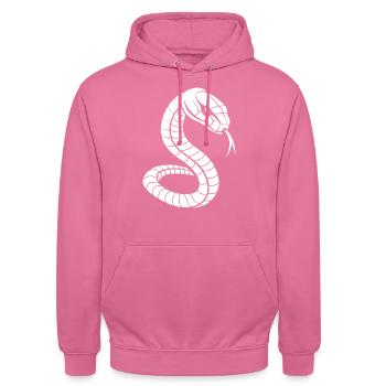 cobra - Sweat-shirt à capuche unisexe - rose - Devant - Alina (178cm) & Michal (187cm)