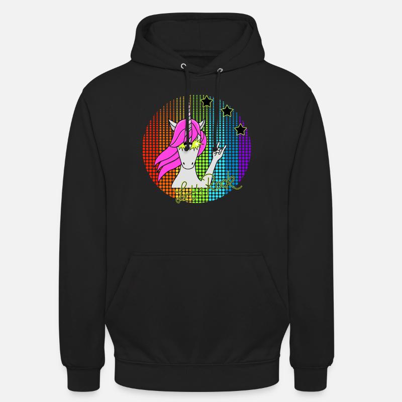 Let´s Rock Einhorn - Unisex Hoodie - Schwarz