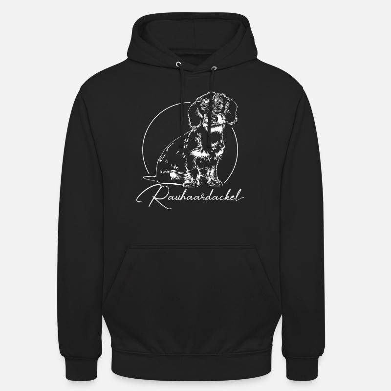 RAUHAARDACKEL Jäger Jagdhunde Jagdhund Wilsigns - Unisex Hoodie - Schwarz