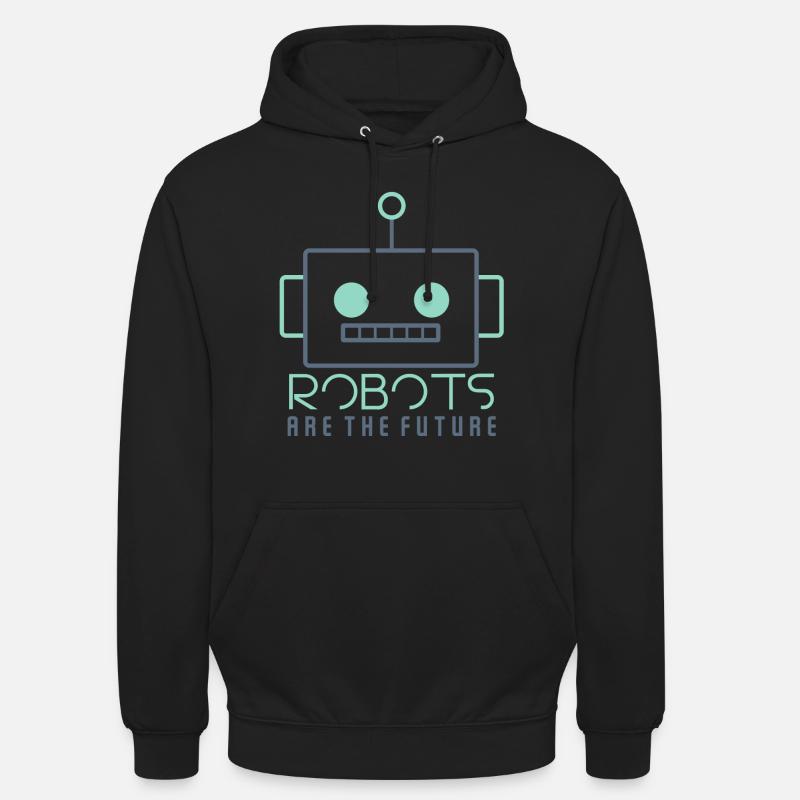 LES ROBOTS SONT L'AVENIR - Sweat-shirt à capuche unisexe - noir