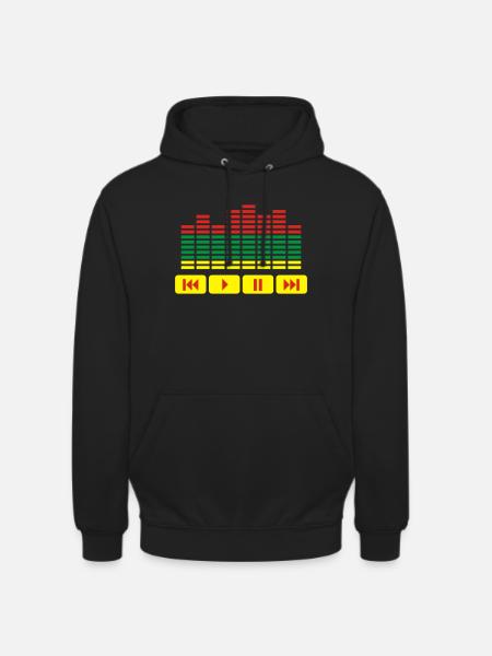 Equalizer DJ music player - Unisex Hoodie - black