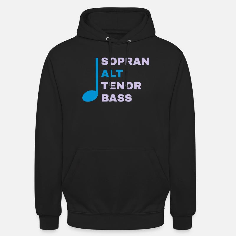 SATB mit Note - Alt - Unisex Hoodie - Schwarz