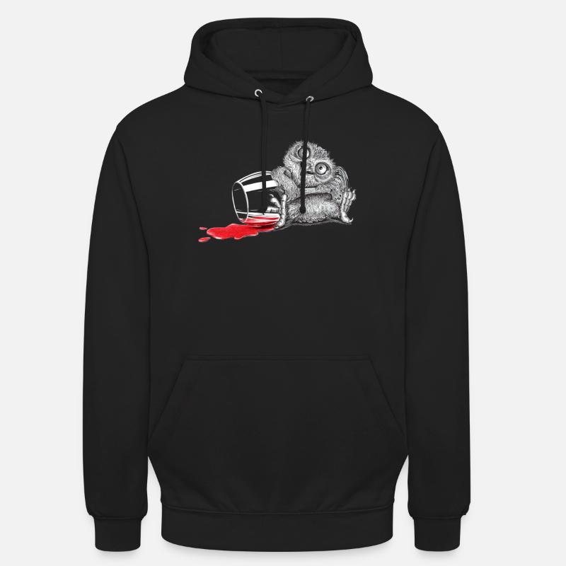 Hibou tipsy - Sweat-shirt à capuche unisexe - noir