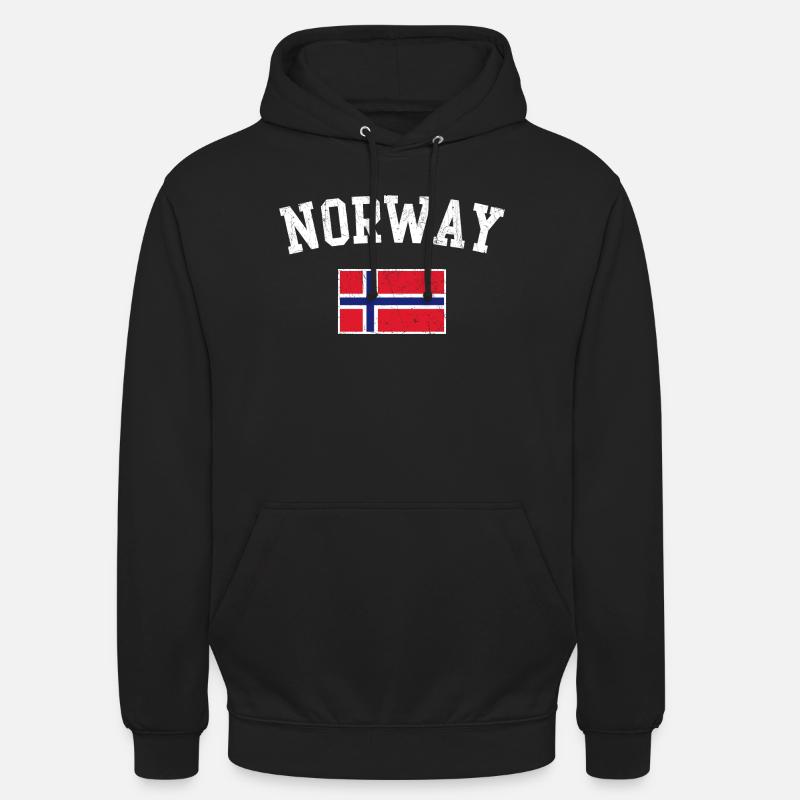 Drapeau de la Norvège - Sweat-shirt à capuche unisexe - noir