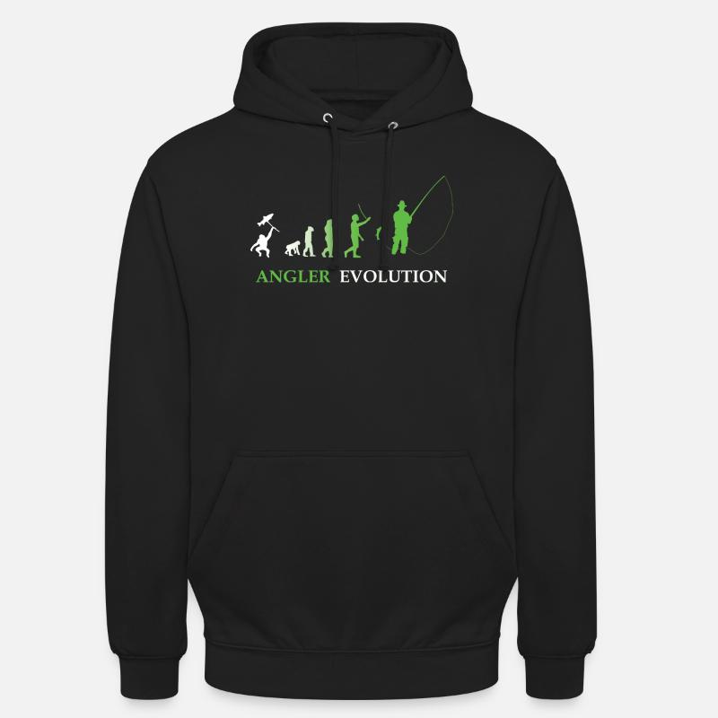 Angler Evolution - Pêche, pêcheur - Sweat-shirt à capuche unisexe - noir