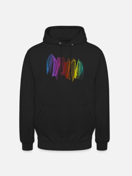 Abstract Lines Design 07 - Unisex Hoodie - black