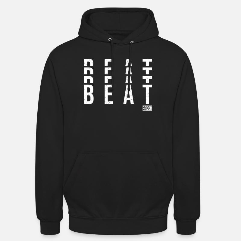 Beats Vertikale Typografie - Unisex Hoodie - Schwarz