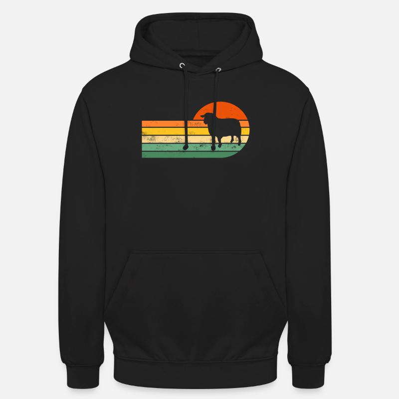 Moutons - Sweat-shirt à capuche unisexe - noir