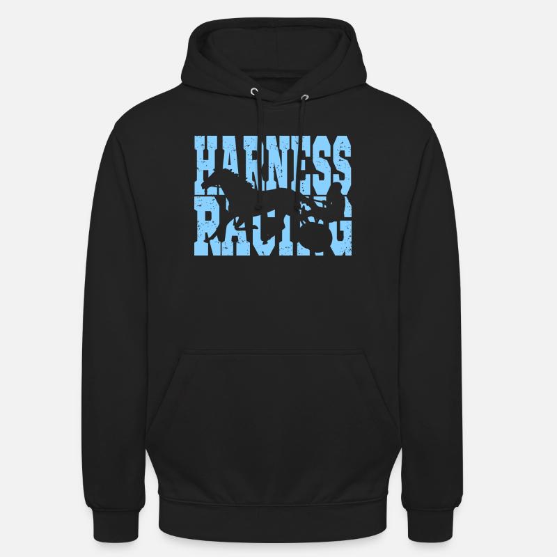 Course de trot - Sweat-shirt à capuche unisexe - noir