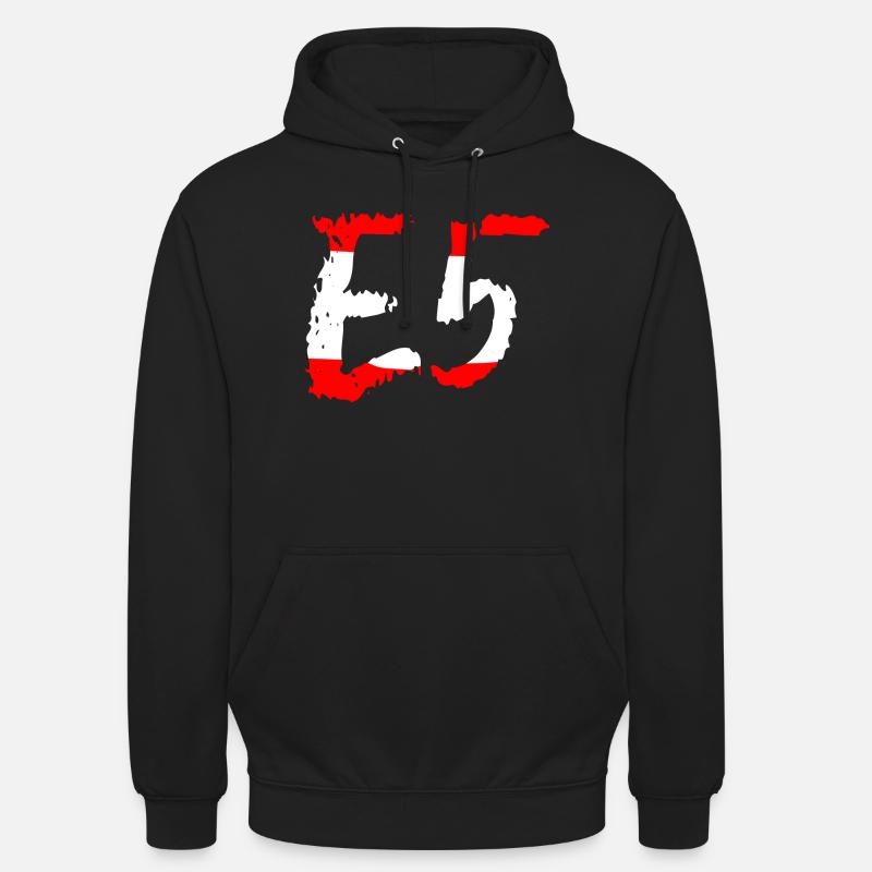 E5 Oberstdorf Meran - Unisex Hoodie - Schwarz