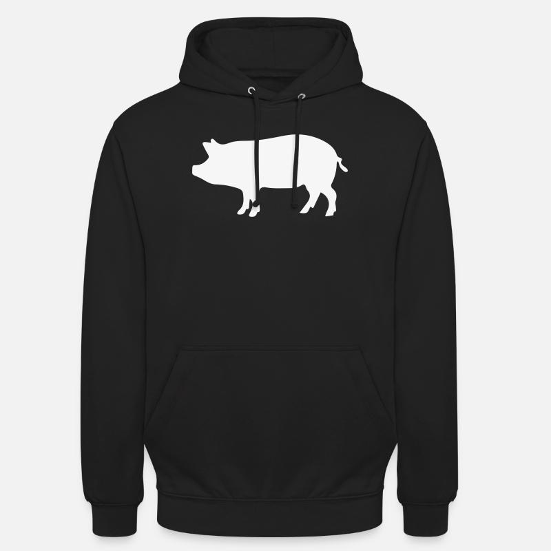 Cochon / 1c - Sweat-shirt à capuche unisexe - noir