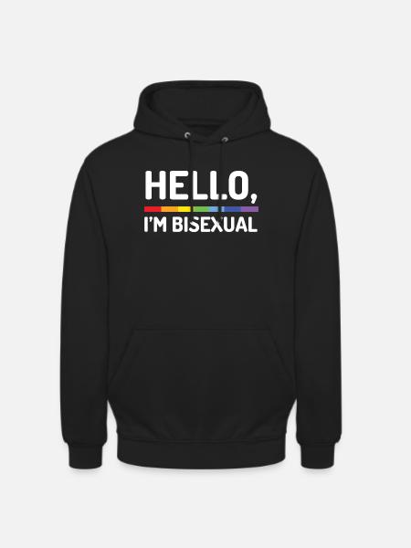 Hello, I’m Bisexual - Unisex Hoodie - black