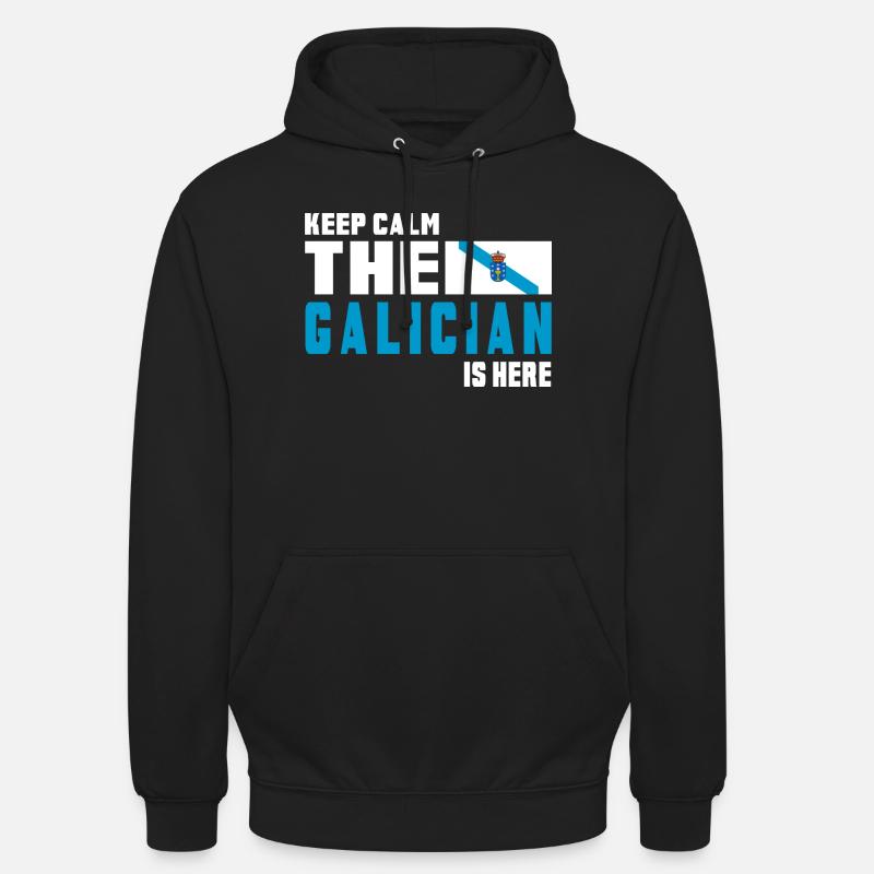 Drapeaux de Galice Keep Calm - Sweat-shirt à capuche unisexe - noir