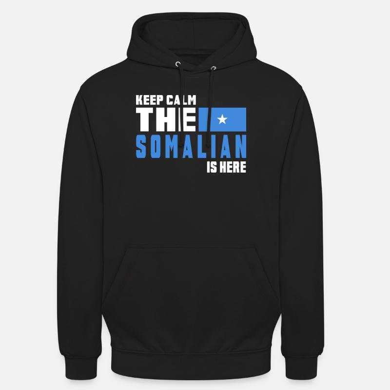 Keep Calm Somalia Flaggen Design - Unisex Hoodie - Schwarz