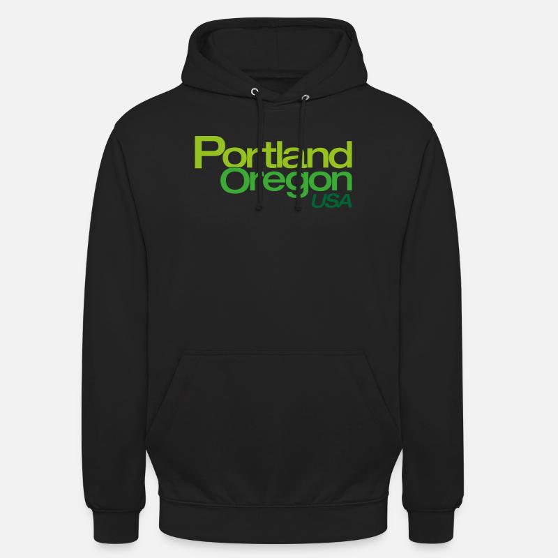 Portland Gradient City Logo - Sweat-shirt à capuche unisexe - noir