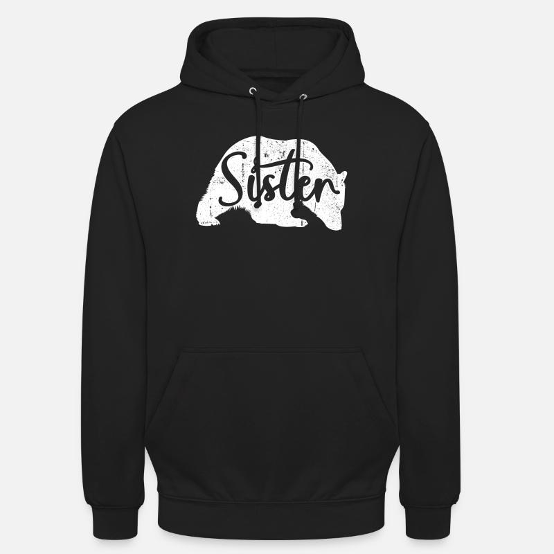 Silhouette de cochon soeur - Sweat-shirt à capuche unisexe - noir