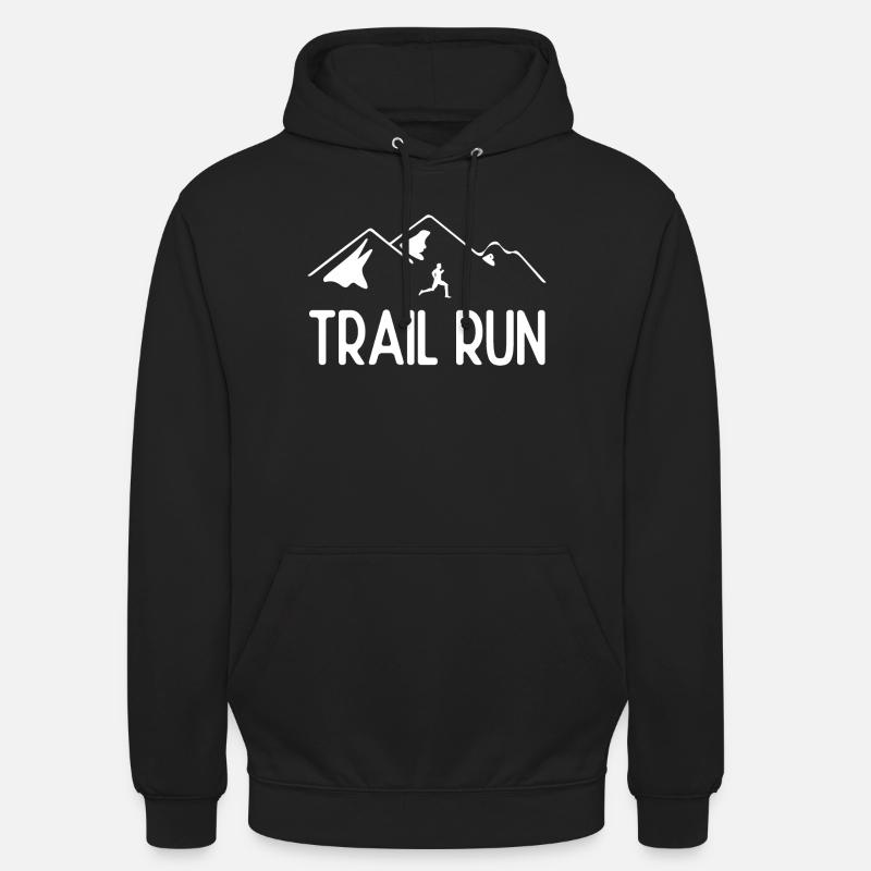 Trailrun - Unisex Hoodie - Schwarz