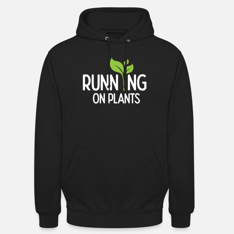 Running On Plants - Unisex Hoodie - black